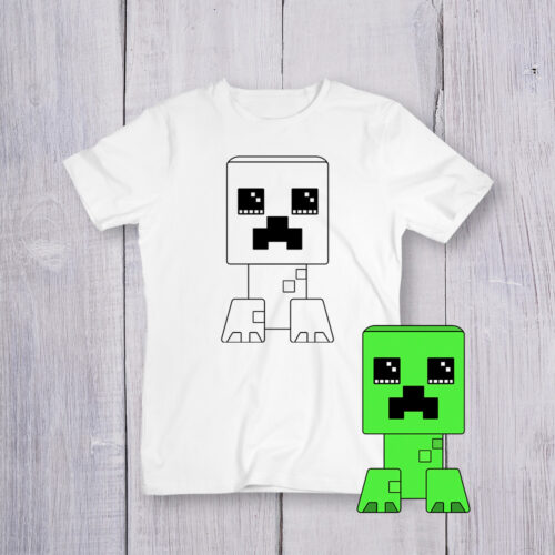 Футболка розмальовка Майнкрафт №3