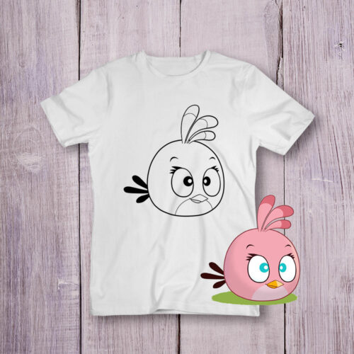 Футболка розмальовка Angry Birds №1