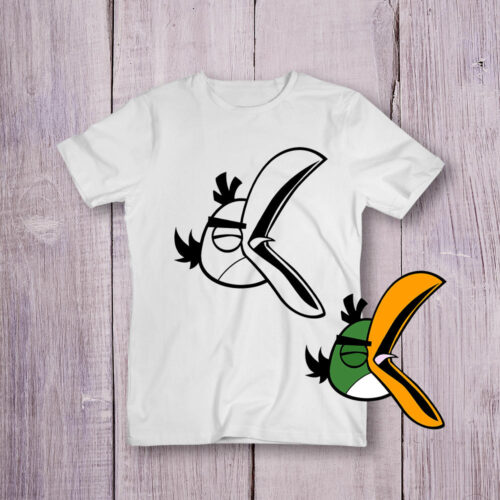 Футболка розмальовка Angry Birds №3