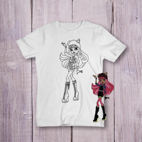 Футболка розмальовка Для дівчаток №1