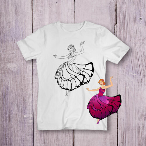 Футболка розмальовка Для дівчаток №11