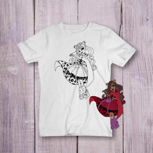 Футболка розмальовка Для дівчаток №12