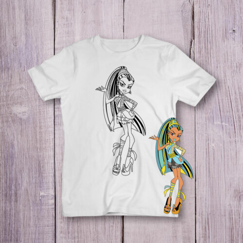 Футболка розмальовка Для дівчаток №3