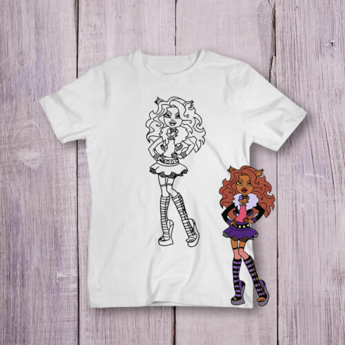 Футболка розмальовка Для дівчаток №5