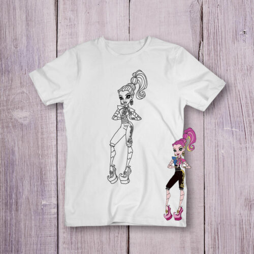 Футболка розмальовка Для дівчаток №6