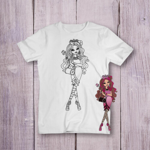 Футболка розмальовка Для дівчаток №8