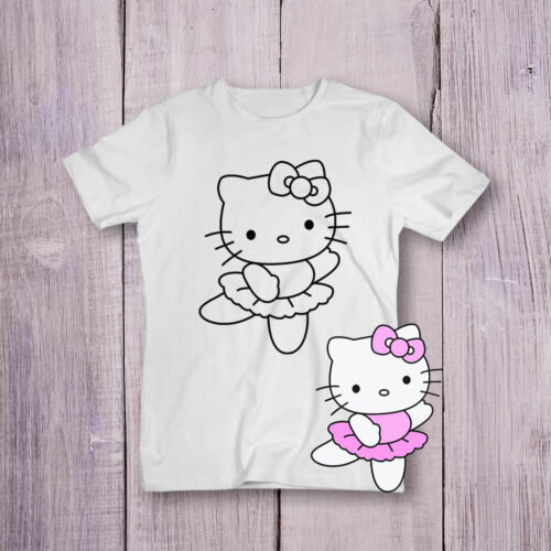 Футболка розмальовка Hello Kitty №2