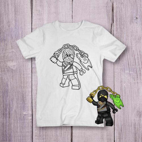 Футболка розмальовка Ніндзьяго №1