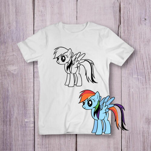 Футболка розмальовка Поні №4