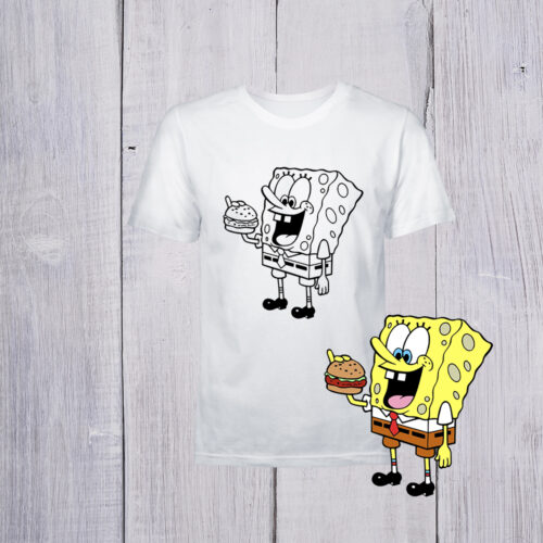 Футболка розмальовка Губка Боб