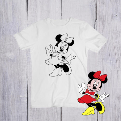 Футболка розмальовка Мінні Маус №2