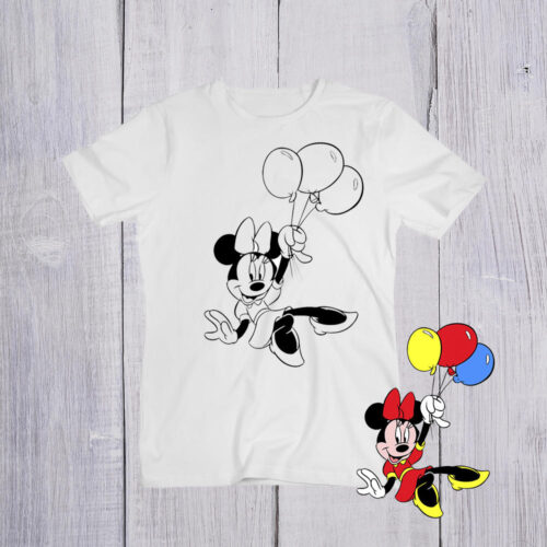 Футболка розмальовка Мінні Маус