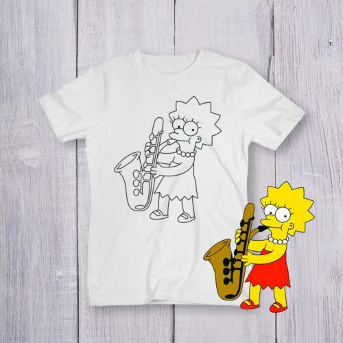Футболка розмальовка Ліза Мері Сімпсон