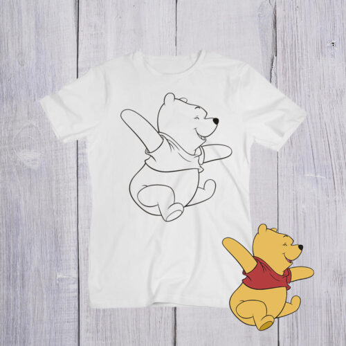 Футболка розмальовка Вінні-Пух №2
